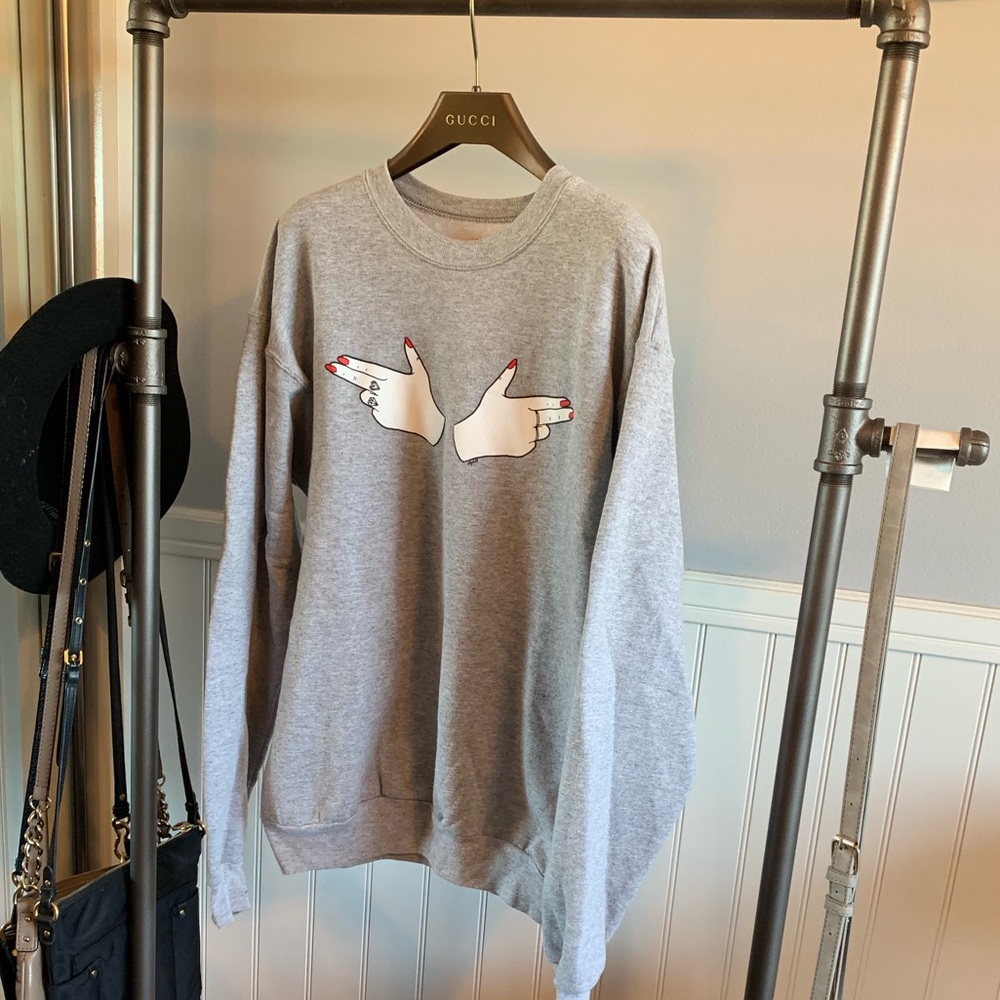 Size small finger guns sweatshirt by @heyclaire